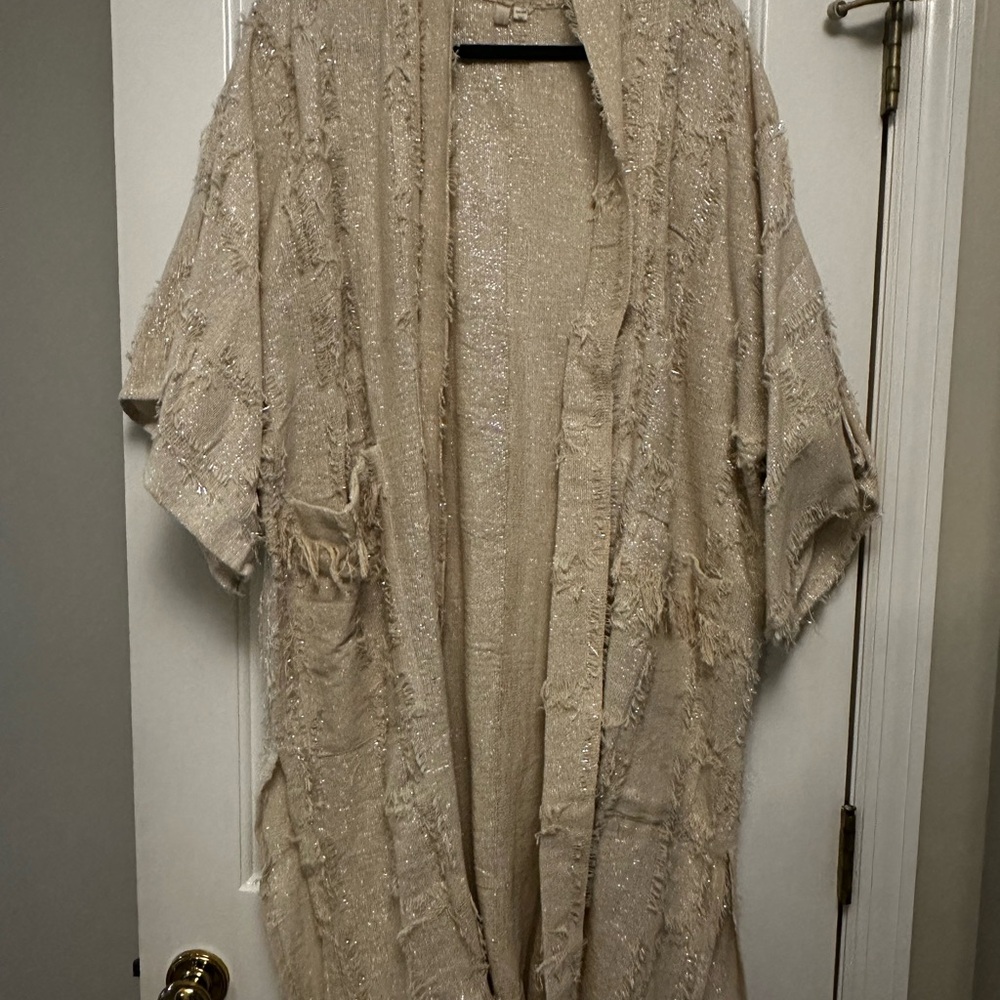 Pilcro Cream Textured Cardigan